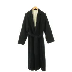 エイトン ATON SUPER 160S DOUBLE SAXONY DOUBLE BREASTED COAT コート チェスター アウター ベルト付き 2 黒 /CX ■OS のサムネイル