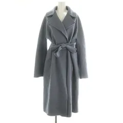 ブラミンク BLAMINK ベルテッドウールロングコート belted wool long coat アウター ベルト付き 38 M ダスティーブルー /YQ ■OSのサムネイル
