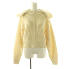 フミカ ウチダ FUMIKA_UCHIDA SHETLAND RIB STITCH HOODED PULLOVER ニットフーディ セーター 長袖 ウール 36 アイボリー /DO ■OSのサムネイル