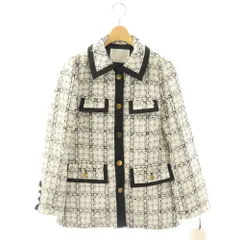 グレースクラス GRACE Class 25AW トリミングツイードショートコート シルク混 36 ホワイト ブラック /HK ■OSのサムネイル