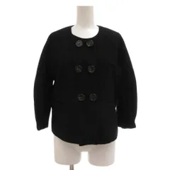 デプレ DES PRES トゥモローランド ジャケット 1 ノーカラー ダブル ギャザースリーブ 黒 ブラック /NU ■YHS15のサムネイル