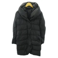 プロフィール PROFILE Black Label Style ダウンコート ジップアップ ビッグカラー ミドル丈 38 黒 ブラック 0927 ■YHS4のサムネイル
