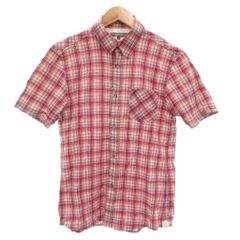 Fjallraven 半袖チェックシャツ レッド系 Sサイズ - メルカリ
