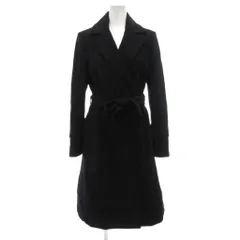 ボディドレッシングデラックス BODY DRESSING Deluxe ロングコート リボンベルト メルトン カシミヤ混 38 黒 ブラック /JS ■YHS16のサムネイル