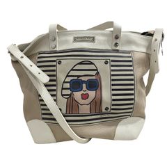 極美品 Dakota ボイジャー ボストンバッグ トート ワッペン ベージュ