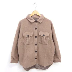 アズールバイマウジー AZUL by moussy コート アウター ステンカラー ビッグシルエット ミドル 厚手 総裏地 M 茶 ブラウン /TT7