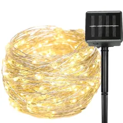 イルミネーションライト ソーラー 防水【20m200球LED】8点滅モード LEDイルミネーションライト フェアリー ストリングライト200球 20M 8モード クリスマスツリーライト 防雨タイプ 防水防雨 屋外用 室内 ガーデン パーティー ハロウィン 0のサムネイル
