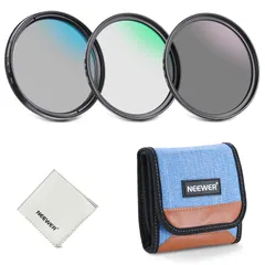 新品 NEEWER 49mmフィルターセット 3枚入り UV/CPL/NDフィルターキット UV保護+円偏光+減光(ND8)カメラレンズフィルター マルチコート光学ガラス/超薄型フレーム/折りたたみ式収納ケース(新版)付き 写真アクセサリーのサムネイル