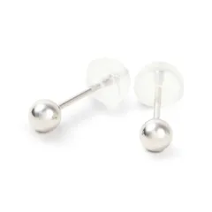 丸玉 ボールピアス 3mm 両耳用 つけっぱなし シンプル 丸 ラウンド ギフト プラチナ900 0