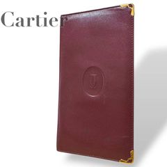 Cartier カルティエ☆長財布 マストライン ボルドー ゴールド金具 お札