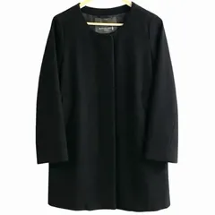 MACKINTOSH LONDON マッキントッシュ ロンドン  ノーカラー ウール コート 黒 ブラック レディース 40のサムネイル