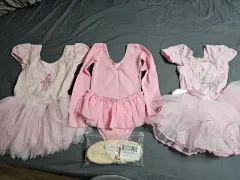女の子 バレエ服 3着 + バレエシューズ セット