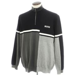 美品 ヒューゴボス ハーフジップトップス 半袖 グレー サイズ3XL 