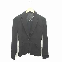 アイシービー iCB ジャケット アウター テーラード 背抜き ストライプ 薄手 長袖 40 黒 ブラック /TT6