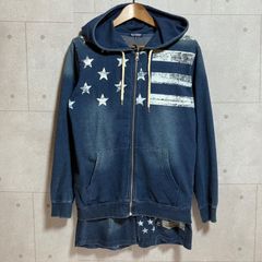 フランシストモークス スター スタッズ 星柄フード付きパーカー 青 