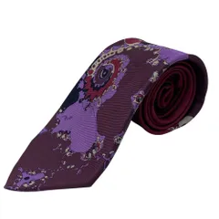 EMILIO PUCCI エミリオプッチ ネクタイ レギュラータイ シルク レッド パープル 華やか 上品 洗練 高級感 エレガント 人気 定番 スタイリッシュのサムネイル