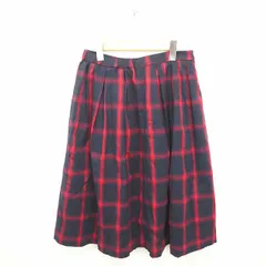 アーバンリサーチ サニーレーベル URBAN RESEARCH Sonny Label スカート フレア ロング チェック 厚手 FREE ネイビー レッド 紺 赤 /TT12