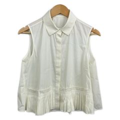 美品】フォクシー リネンプリーツ ノースリーブブラウス グレー - メルカリ