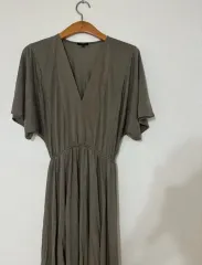 Massimo Dutti マッシモ ドゥッティ カーキ ロング ONE PIECE Sサイズのサムネイル