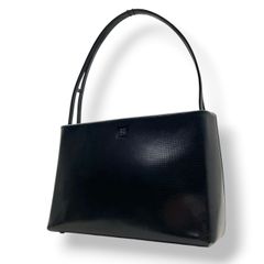 美品✨】クレージュ エナメル ワンショルダー 黒 アクセサリーポーチ