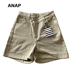 【ANAP/アナップ】ショートパンツ アシンメトリー クロスウエスト デニム系 ベージュ（中古・未使用品）のサムネイル
