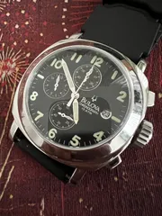 ブローバ　BULOVA☆クロノグラフ☆クオーツ時計☆稼働品☆メンズのサムネイル