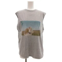 ウィムガゼット Whim Gazette Tシャツ F 灰色 グレー 馬プリント クルーネック ノースリーブ /SC ■ECF003