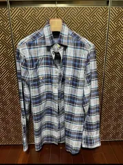 トムフォード ブルー CHECK シャツ 40のサムネイル