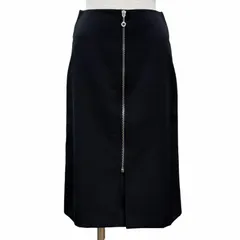 極美品◇HERMES エルメス 21AW ウール100％ センタージップ  タイトスカート ブラック 34 ハンガー付き フランス製 正規品 レディースのサムネイル