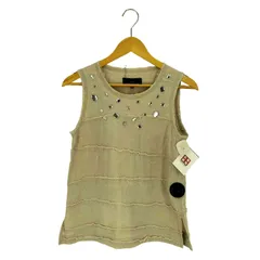 トリココムデギャルソン tricot COMME des GARCONS 03SS AD2003 リネン100％ ビジュー ノースリーブ  レディース JPN：S のサムネイル