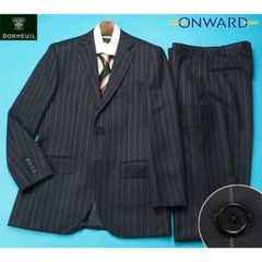 新品訳26.4万円 オンワード樫山 DORMEUIL IDENTITY 日本製 秋冬『ドーメル SPORTEX VINTAGE』ウール100％ スーツD6/96(A6程度)濃紺 NW7311