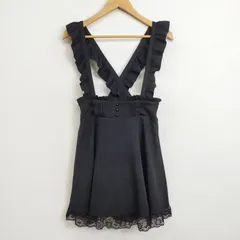 MA＊RS マーズ サロペット ワンピース ミニ丈 スカート レース チュール オーガンジー フリル ブラック himekaji himegyaru 姫ギャル 平成フェアリー coquette balletcore Y2K E745のサムネイル