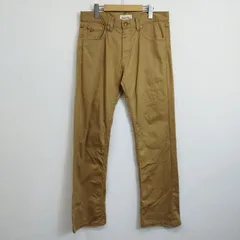 BONDS&PEACE ボンズアンドピース カラーデニム パンツ ストレート ブラウン アメカジ コットン W30 レザーパッチ メンズ E747のサムネイル