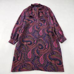 XL相当✨極美品 EMBA 染めウィーゼル ペイズリー柄ファーコート 毛並み 
