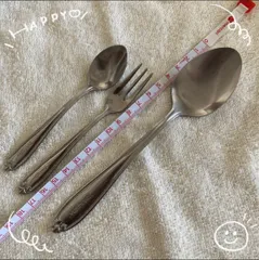 匿名配送☆各1本まとめて★コーヒー/ディナースプーン/ミニフォーク桂由美 リボン スプーンフォークのサムネイル