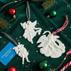 新品★3個ウェッジウッド クリスマス オーナメント エンジェル セラフィナ 他 オーナメント インテリア ツリー ノエル NOELのサムネイル