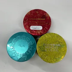 K2962 STEAM CREAM スチームクリーム ミモザ＆オリーブ/ フランキンセンス＆ざくろ / UVプロテクション 33 ハッカ＆アロエ 75g 計3点セットのサムネイル