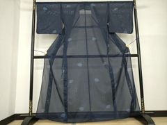 新品未使用 正絹 紋紗 道中着 雪輪文様 夏単衣 スリーシーズン 極上の