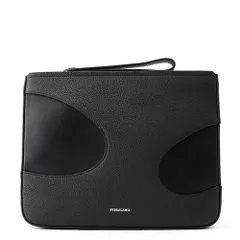 サルヴァトーレ・フェラガモ クラッチバッグ レザー 241285 Ferragamo 黒のサムネイル
