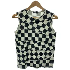 【中古】　tricot COMME des GARCONS　タンクトップ　AD2003　ノースリーブ　トップス　チェック　日本製　ドメスティック　古着　/2495のサムネイル