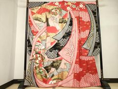 振袖フルセット　高身長　手絞り　手描き友禅　成人式振袖　振袖　裄丈68 ➕サイズ 振袖フルセット 高身長 絞り 手描き友禅 成人式振袖 振袖 裄丈69