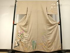 平和屋着物○訪問着 作家物 エ霞桜文 やまと誂製 正絹 逸品 AABI2405ck