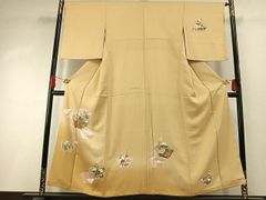 平和屋本店○アンティーク 大正ロマン 小振袖 二尺袖 駒刺繍 帆掛け船