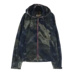 MONCLER (モンクレール) NATH カモフラ 迷彩総柄 ナイロン フーデッド ジップアップ ジャケット カーキ 310914166805のサムネイル