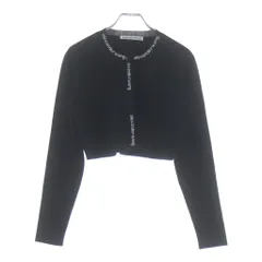 ALEXANDER WANG (アレキサンダーワン) レーヨン×ナイロン クロップドカーディガン ブラック 4KC2213076のサムネイル