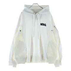Sacai (サカイ) ×NIKE NRG HOODIE ナイキ ナイロン切替プルオーバーパーカー フーディー ホワイト S#CW2419/CW2419-100のサムネイル