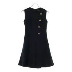 VERSACE (ヴェルサーチ) メデューサボタン リトル ノースリーブ ミディアムワンピース ドレス ブラック レディース A89546Sのサムネイル