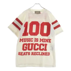 GUCCI (グッチ) 21SS 100周年 MUSIC IS MINE ロゴ Tシャツ ホワイト 660744 #XSのサムネイル