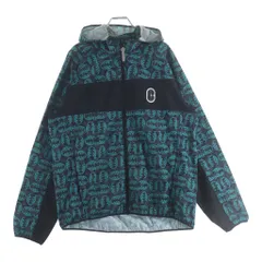 COACH (コーチ) ×GUANG YU グワン ユー ラバーCワッペンロゴ シグネチャー総柄 ナイロン フーデッド ジップアップ ジャケット パーカー ブラック/グリーン 1427のサムネイル