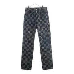 LOUIS VUITTON (ルイヴィトン) ディストーテッドダミエデニムパンツ インディゴ RM212Q EW2 HLD50Wのサムネイル